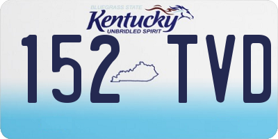 KY license plate 152TVD