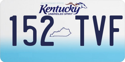 KY license plate 152TVF