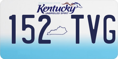 KY license plate 152TVG