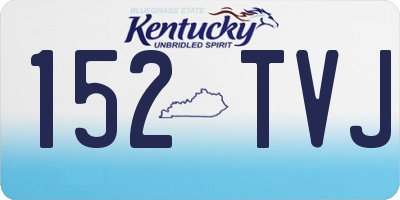KY license plate 152TVJ