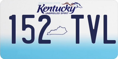 KY license plate 152TVL
