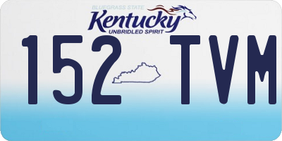 KY license plate 152TVM