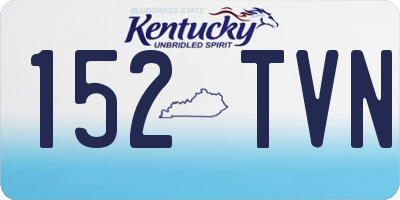 KY license plate 152TVN