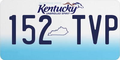 KY license plate 152TVP