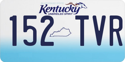 KY license plate 152TVR