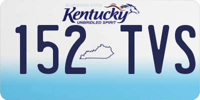 KY license plate 152TVS