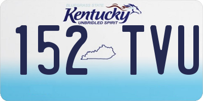 KY license plate 152TVU
