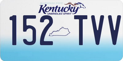 KY license plate 152TVV