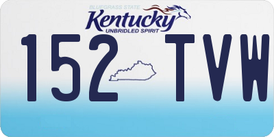 KY license plate 152TVW