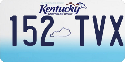 KY license plate 152TVX