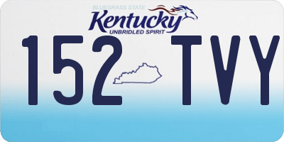 KY license plate 152TVY