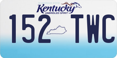 KY license plate 152TWC
