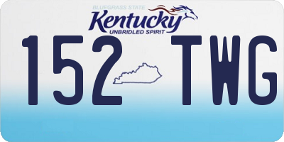 KY license plate 152TWG