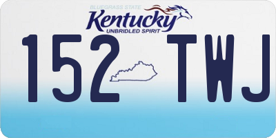 KY license plate 152TWJ