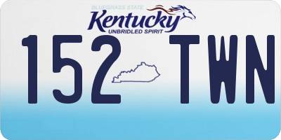 KY license plate 152TWN