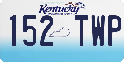 KY license plate 152TWP