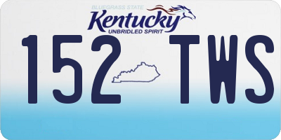 KY license plate 152TWS