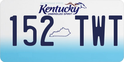 KY license plate 152TWT