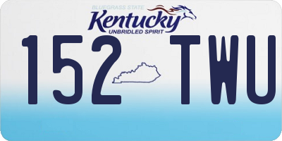 KY license plate 152TWU