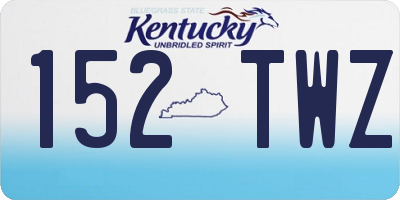 KY license plate 152TWZ