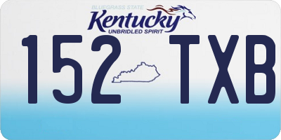 KY license plate 152TXB