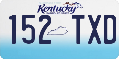 KY license plate 152TXD