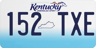 KY license plate 152TXE