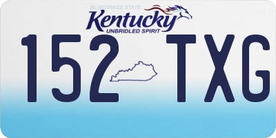 KY license plate 152TXG