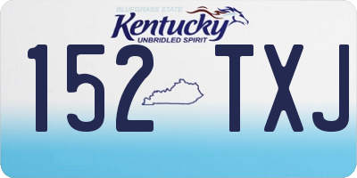 KY license plate 152TXJ