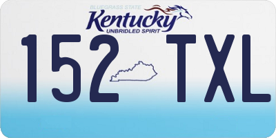 KY license plate 152TXL