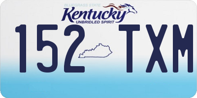 KY license plate 152TXM