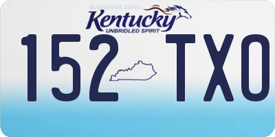 KY license plate 152TXO