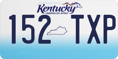 KY license plate 152TXP