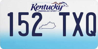 KY license plate 152TXQ