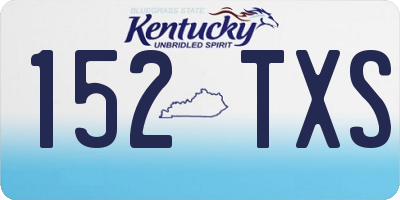 KY license plate 152TXS