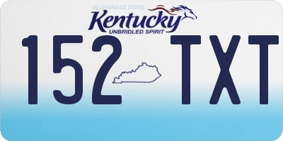 KY license plate 152TXT