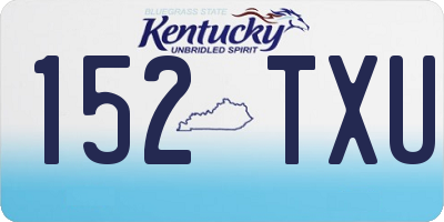 KY license plate 152TXU