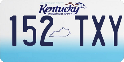 KY license plate 152TXY