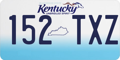 KY license plate 152TXZ