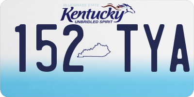 KY license plate 152TYA
