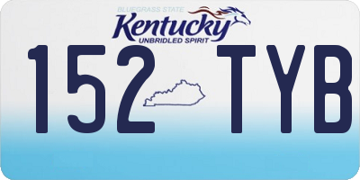 KY license plate 152TYB