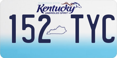 KY license plate 152TYC