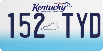 KY license plate 152TYD