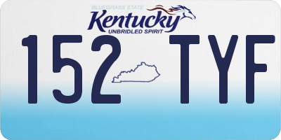 KY license plate 152TYF