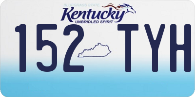 KY license plate 152TYH