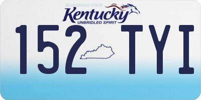 KY license plate 152TYI