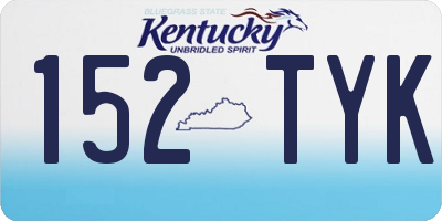 KY license plate 152TYK