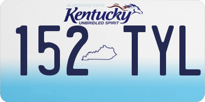 KY license plate 152TYL