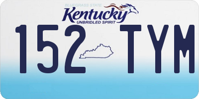 KY license plate 152TYM
