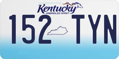 KY license plate 152TYN